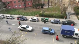 Serbia Priests Bless Streets From Tractor Against COVID