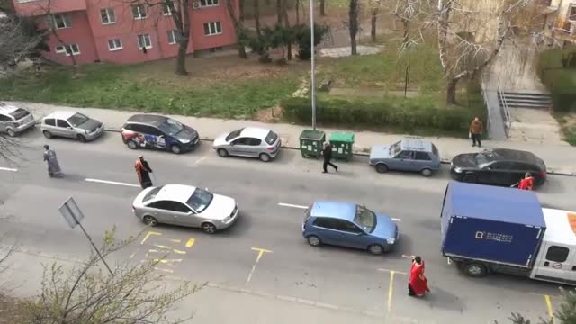 Serbia Priests Bless Streets From Tractor Against COVID