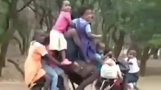 Bicycle carrying childran