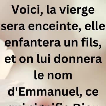 "La Vierge Enceinte et Emmanuel: Dieu Avec Nous" Matthieu 1:23.