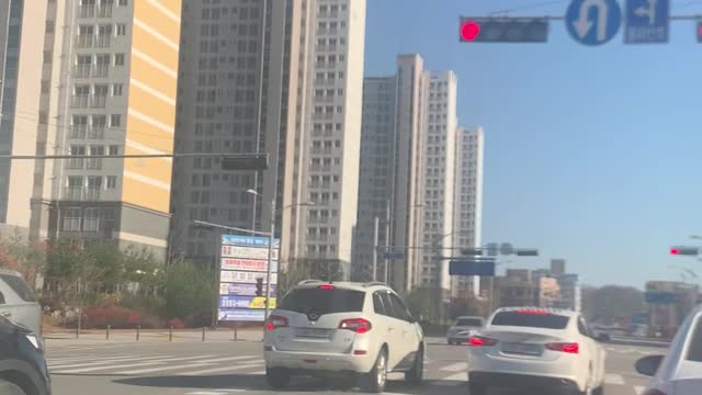 Typical urban apartment landscape in Korea