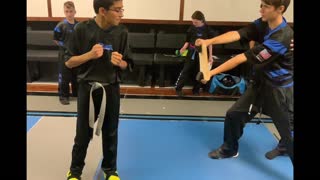Jump spin Side Kick