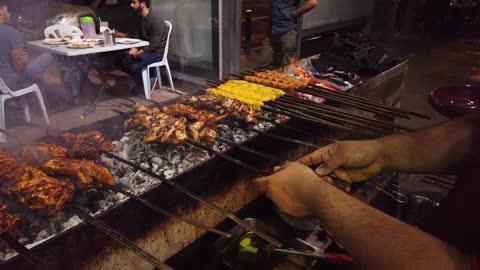 Cooking Indian Roll and Chhap Kebab