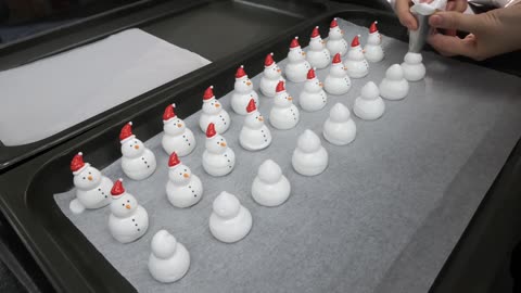 ***chocolate christmas tree and snowman meringue cookies***