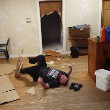 Man Breaks Giant Hole In Door