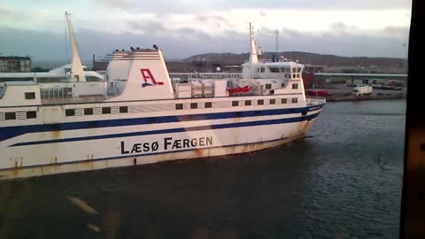 Amazing skills of driving a big boat in a congested basin