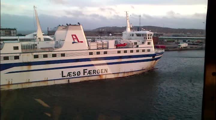 Amazing skills of driving a big boat in a congested basin