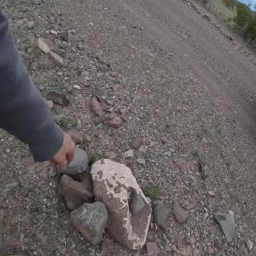 Geocaching a big power trail in the Arizona desert.