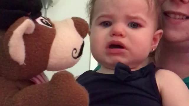 Baby doesn’t like musical stuffed animal