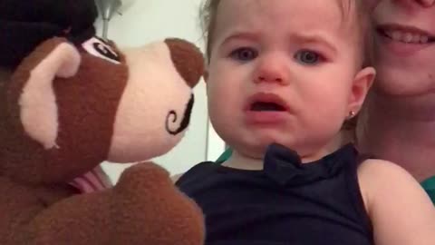 Baby doesn’t like musical stuffed animal