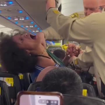 CRAZY woman arrested on my flight for stopping it from taking off
