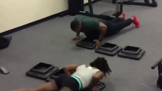 Duo work out stack race faceplant