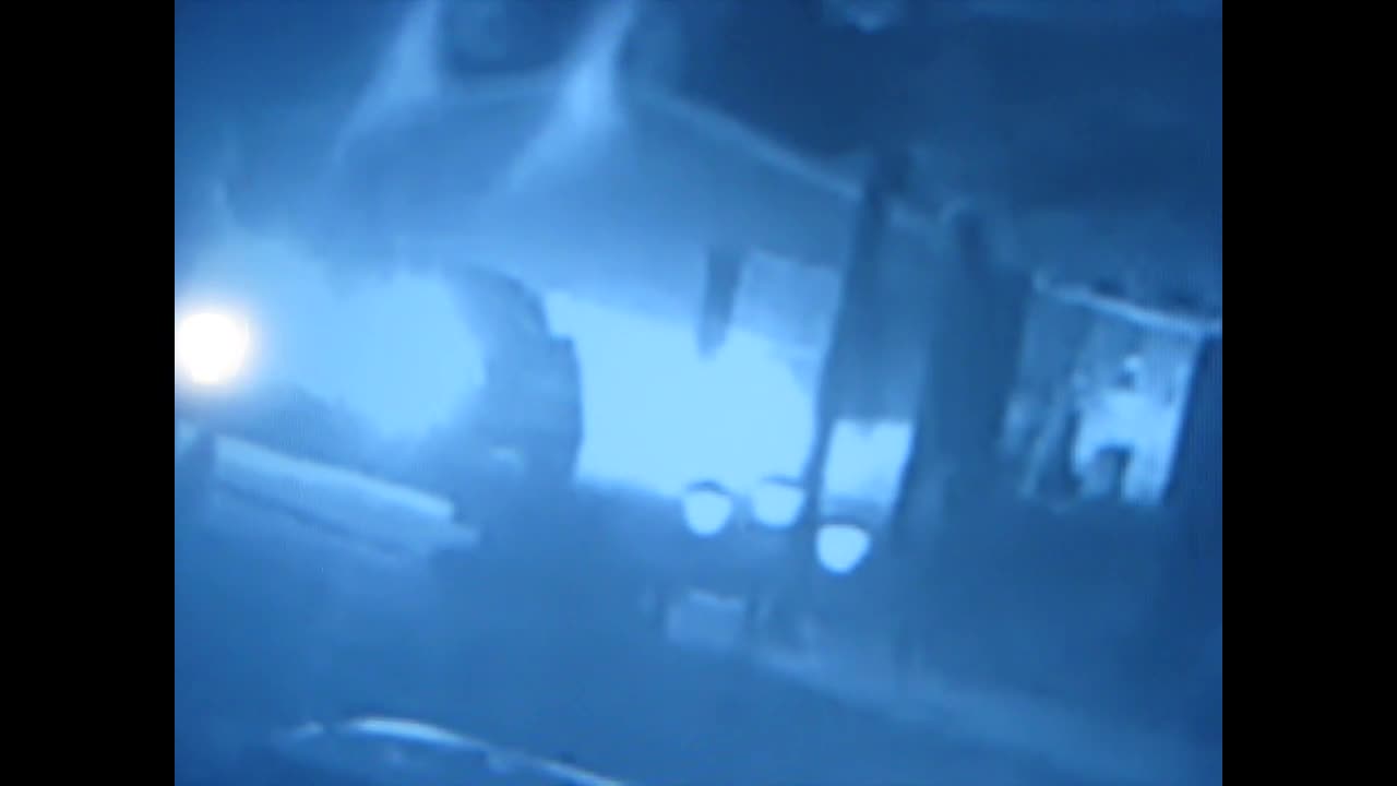 stalker leaving area where directed energy weapon has been poisoned on side of home