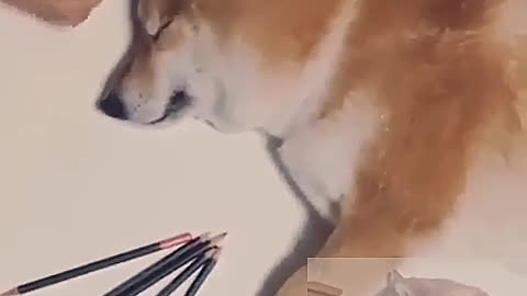 The dog in the painting