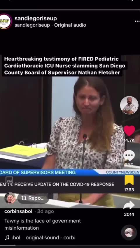 Fired Covid 19 ICU Nurse at Rady's Children Hospital Blocked from VAERS