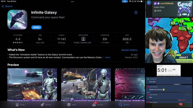 Infinite Galaxy Game iPad OS LIVE Stream 26 Oct 2021!