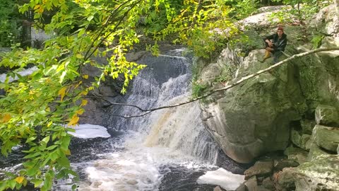 Waterfall in New Hampshire Forest