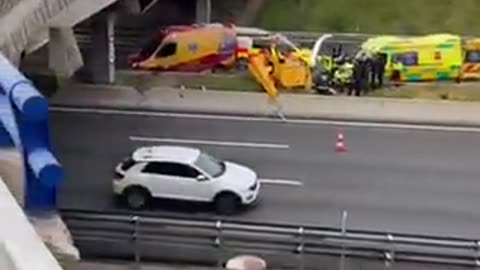 Helicóptero se cayó en Madrid