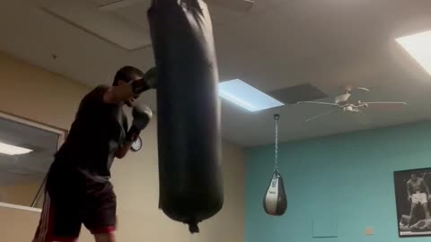 Yesterday heavy bag hard hits