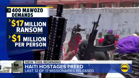 12 missionaries freed from hostage in Haiti.