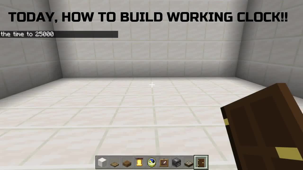 How To Build a working Clock In minecraft