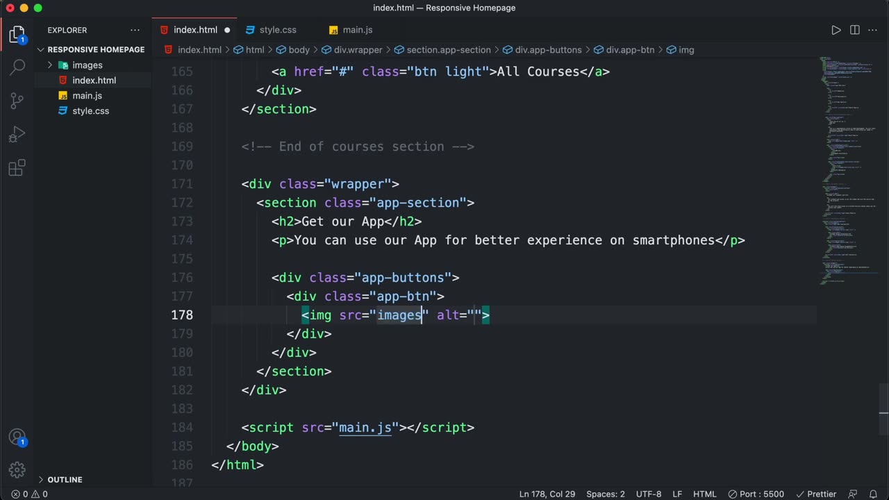 Figma To Real Website Responsive Homepage HTML, CSS & JavaScript Part 3