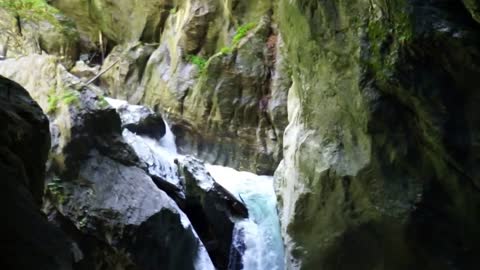 Waterfalls / Small Waterfall Going Inside a Cave