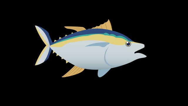 simple flattening antio animal tuna animation mg