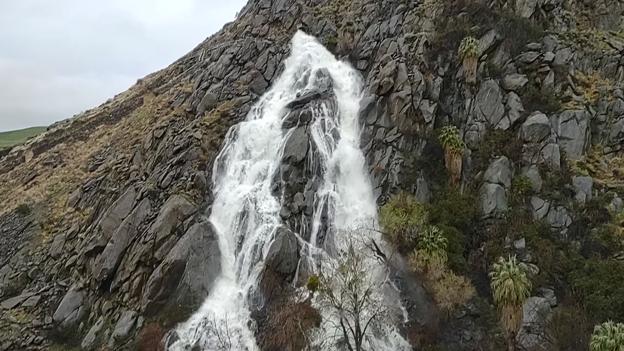 Waterfall out of the rocks - so it appears!