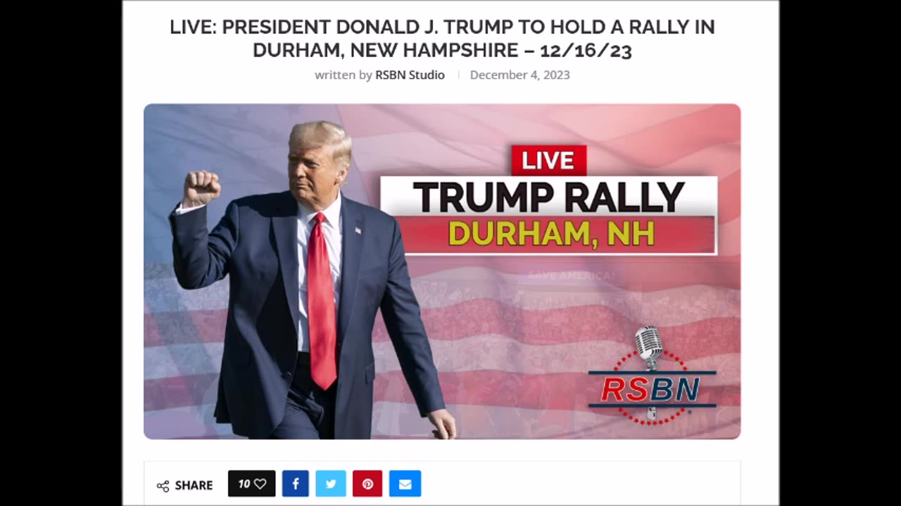 LIVE: President Donald J. Trump to Hold a Rally in Durham, New Hampshire