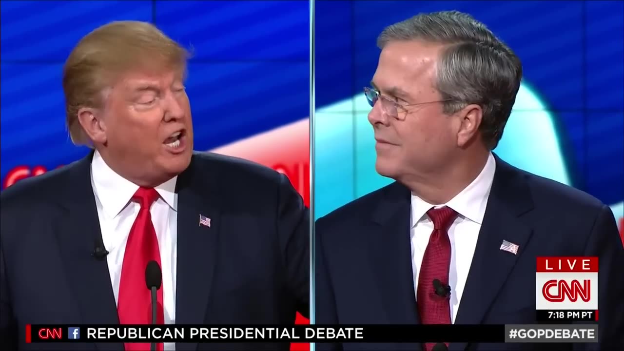 Donald Trump Moment "Oh you're a tough guy Jeb"