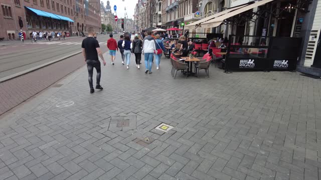 Walking on the streets of Amsterdam