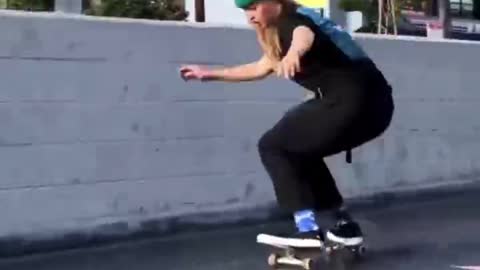 dashing skateboarder