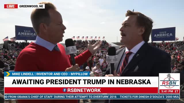 Mike Lindell Full Interview from President Trump's Save America Rally in Greenwood, NE 5/1/22