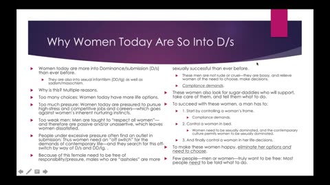 Weekly Webinar #21 - “Why Women Today Are So Into D_s