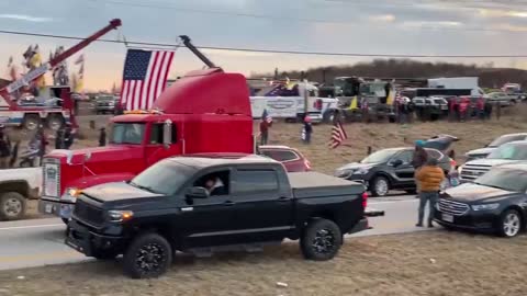 US trucker convoy in Ohio. This is no small thing