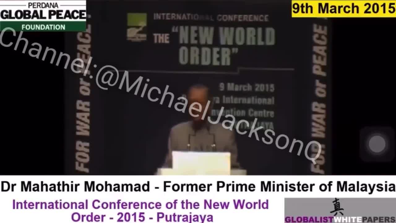 Former PM Mahathir talked about the new world order