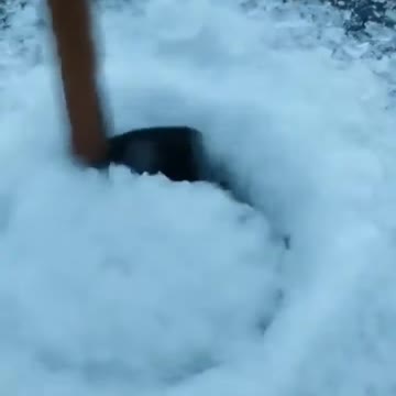 Too much snow ❄️ satisfying, ice hole
