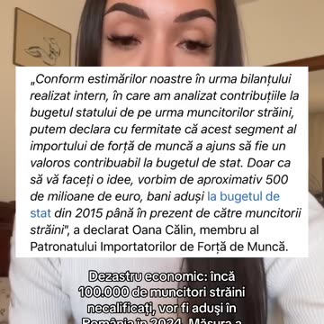 Dezastru economic: încă 100.000 de muncitori străini necalificați, vor fi aduși în Romania 2024.