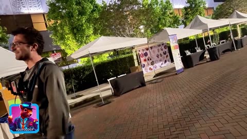 Why is the sidewalk in front of the Scientology building being destroyed?