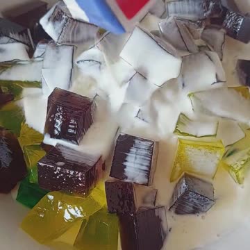 broken glass gelatine dessert #dessert #food #cooking #homemade #recipe