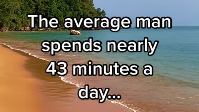 The Average man Spend Nearly 43 Minutes a Day.......