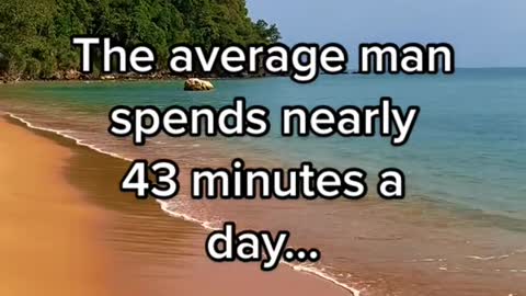 The Average man Spend Nearly 43 Minutes a Day.......