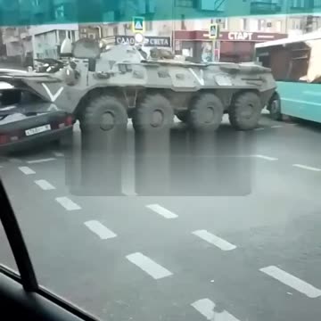 In temporarily occupied Lugansk, an armored personnel carrier ran over a civilian