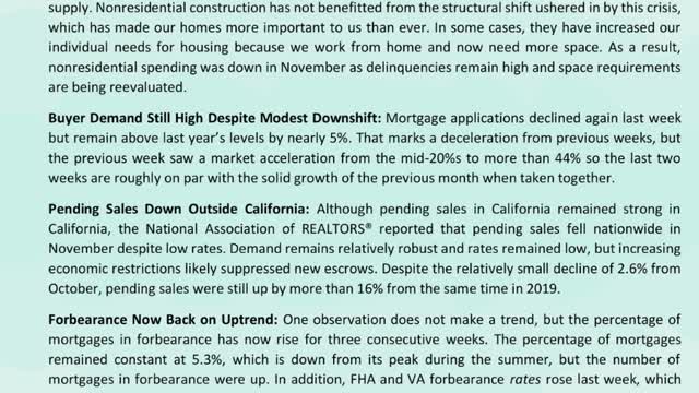 VIDEO 🎵 CALIFORNIA 🌴 WEEKLY REAL ESTATE DATA Dec. 27-Jan.2.