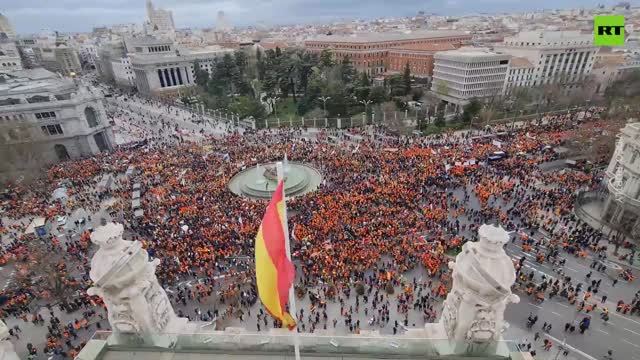 Protest in Madrid against agricultural policies