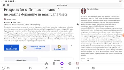 Saffron, dopamine and marijuana