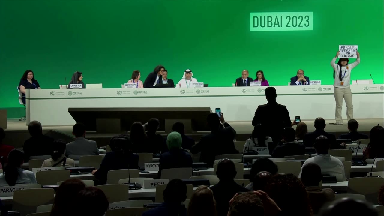 Youth protester explains storming the stage at COP28