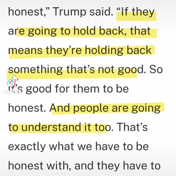 Trump said pharma should release data