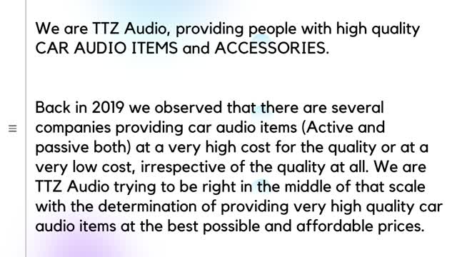 About TTZ Audio